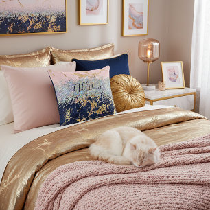 Glitter und Marmor personalisiert Kissen