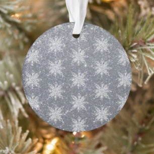 Glitter und Schneeflocken  Ornament