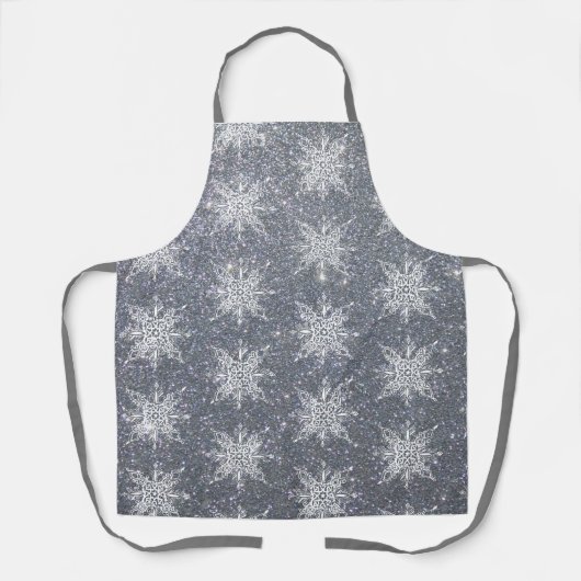 Glitter und Schneeflocken Schürze (Vorderseite)