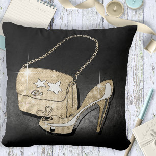 Glitter und Shine Accessoires Schwarz/Gold ID675 Kissen