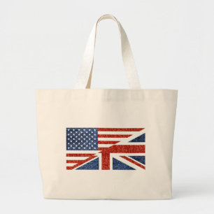 glitter usa uk jumbo stoffbeutel