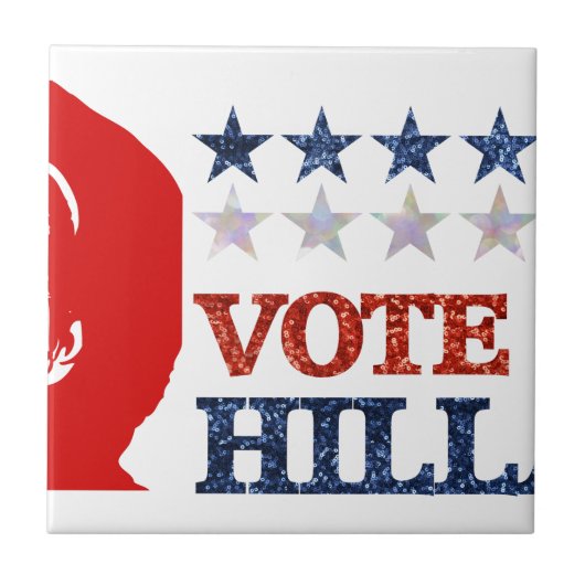 Glitter-Wahlkampf Hillary Fliese (Vorderseite)