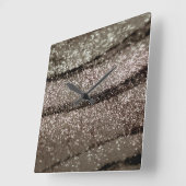 Glitter Waves Glam 2 Quadratische Wanduhr (Winkel)