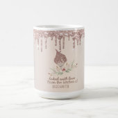 Glitter Whisk Rose Gold Glitter Drips Bakery Kaffeetasse (Mittel)