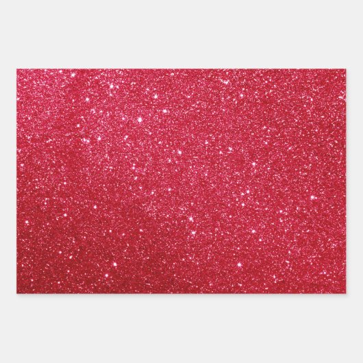 Glitter Wrapping Paper Red Pink Green Gift Wrap Geschenkpapier Set (Vorderseite)
