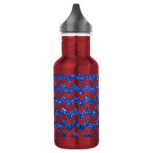 Glitter-Zickzack Blau Trinkflasche (Links)