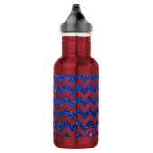 Glitter-Zickzack Blau Trinkflasche (Rechts)