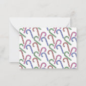 Glitter-Zuckerstangen-Muster Mitteilungskarte (Rückseite)