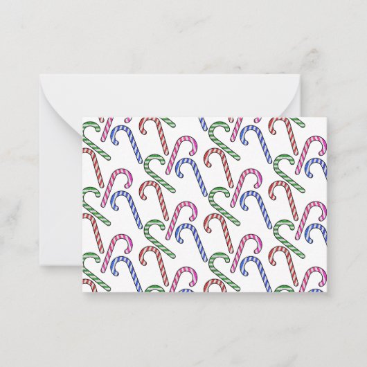 Glitter-Zuckerstangen-Muster Mitteilungskarte (Vorderseite)