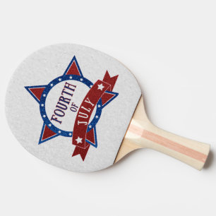 Glitter zum vierten Juli Tischtennis Schläger