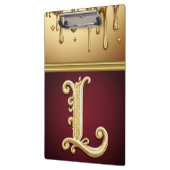 Glitterbuchstabe L Monogramm mit tröpfelnder Flüss Klemmbrett (Links)