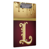 Glitterbuchstabe L Monogramm mit tröpfelnder Flüss Klemmbrett (Rechts)