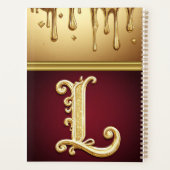 Glitterbuchstabe L Monogramm mit tröpfelnder Flüss Planer (Rückseite)