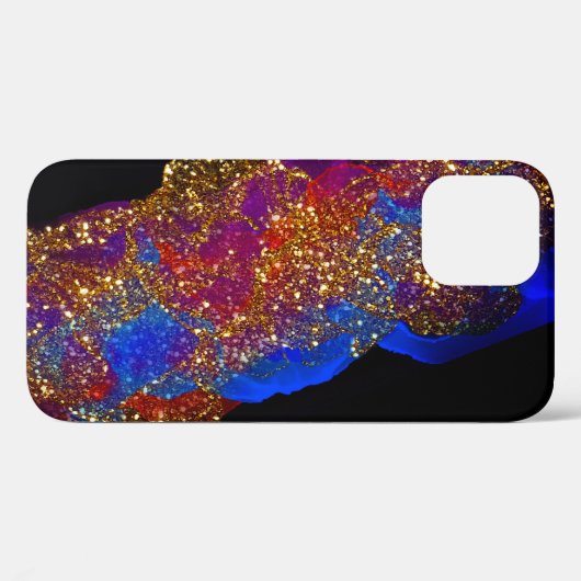 Glittered Alcohol Ink Case-Mate iPhone Hülle (Rückseite (Horizontal))