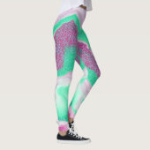 Glittered Marble | Fresh Mint Green, Magenta Pink Leggings (Rechts)