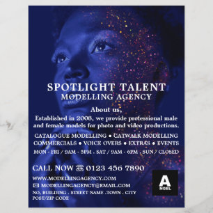Glittered Model, Modelagentur, Modelagent Flyer