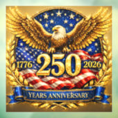 Glittered Semiquincentennial Eagle Emblem  Fensteraufkleber (Blatt 3)