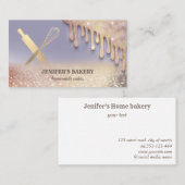 Glittergold Walzen Button Whisky Koch Bäckerei Visitenkarte (Vorne/Hinten)