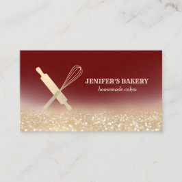 Glittergold Walzen Button Whisky Koch Bäckerei Visitenkarte