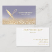 Glittergold Walzen Button Whisky Koch Bäckerei Visitenkarte (Vorne/Hinten)