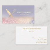 Glittergold Walzen Button Whisky Koch Bäckerei Visitenkarte (Vorne/Hinten)