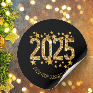 Glitterie 2025 runder aufkleber
