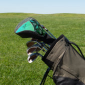 Glitterie Aquamarin tropische Leopardrucke Golf Headcover (In SItu)