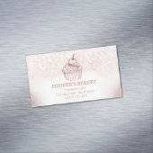Glitterie Bäckerei hausgemachte Kuchen und Süßigke Magnetische Visitenkarte (Beispiel)