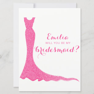 Glitterie-Brautkleid Einladung