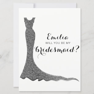 Glitterie-Brautkleid Einladung