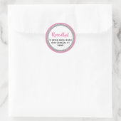 Glitterie Dunkelrosa & Silberne Rücksendeadresse Runder Aufkleber (Tasche)