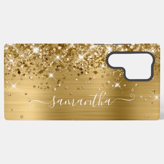 Glitterie Foil Girly Signature Samsung Galaxy Hülle (Rückseite (Horizontal))