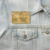 Glitterie Gold Business Logo Namensschild (Beispiel)