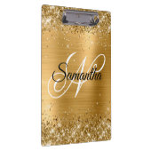 Glitterie Gold Extravagant Monogram Klemmbrett (Rechts)
