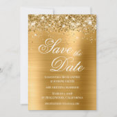 Glitterie Gold Foil Foto Save the Date Einladung (Vorderseite)
