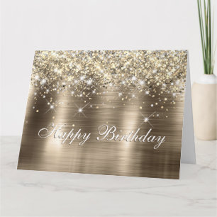 Glitterie Gold Foil Imitate Glitzer Monogram Karte