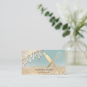 Glitterie Gold Tropfen rollen Button Whisky Koch B Visitenkarte (Stehend Vorderseite)