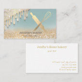 Glitterie Gold Tropfen rollen Button Whisky Koch B Visitenkarte (Vorne/Hinten)