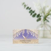 Glitterie Gold Tropfen rollen Button Whisky Koch B Visitenkarte (Stehend Vorderseite)
