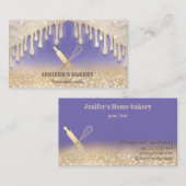 Glitterie Gold Tropfen rollen Button Whisky Koch B Visitenkarte (Vorne/Hinten)