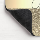 Glitterie Gold und Schwarz Zickzack Personalisiert Mousepad (Ecke)