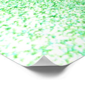 Glitterie Green Peacock Feather Still Life Poster (Ecke)