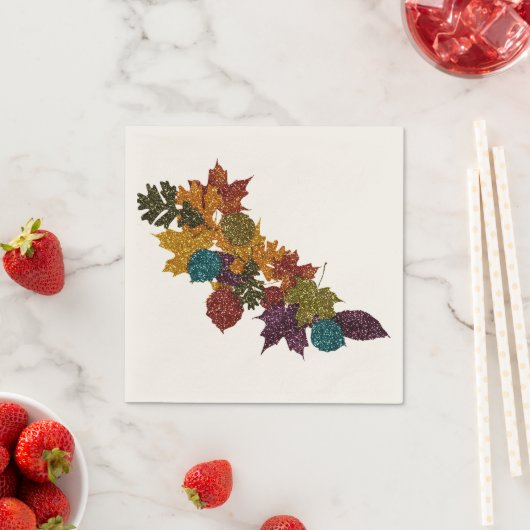 Glitterie Herbstleaves Serviette (Beispiel)