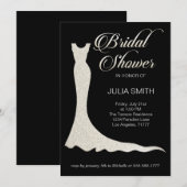 Glitterie Hochzeitskleid Einladung (Vorne/Hinten)
