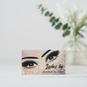 Glitterie lange Striche Makeup Augen Visitenkarte (Stehend Vorderseite)