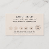 Glitterie lange Striche Makeup Augen Visitenkarte (Rückseite)