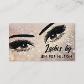 Glitterie lange Striche Makeup Augen Visitenkarte (Vorderseite)