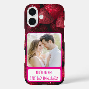 Glitterie Liebe I Text Back iPhone 16 Hülle