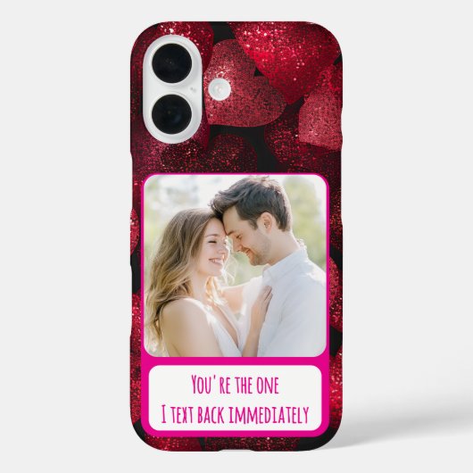 Glitterie Liebe I Text Back Case-Mate iPhone Hülle (Rückseite)