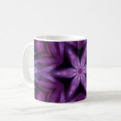 Glitterie Lila Kaleidoskop Herz Gradient Kaffeetasse (Vorderseite Links)